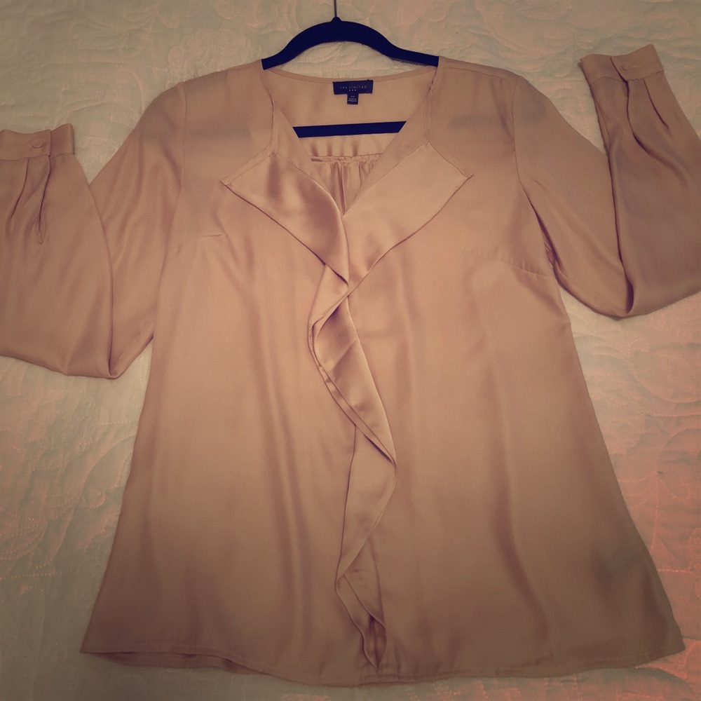 Blush silk top